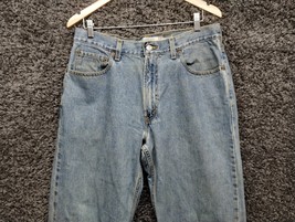 Levi 550 Jeans Men 34x34 Blue Relaxed Fit Tapered Leg Casual Denim Pants - $15.23