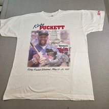 1997 Kirby Puckett Weekend Twins Promo T-Shirt Target Size L Vintage White - $24.99
