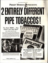1946 Philip Morris Pipe Tobacco Print Ad 13in x 10 in Bond Street Revela... - $24.11