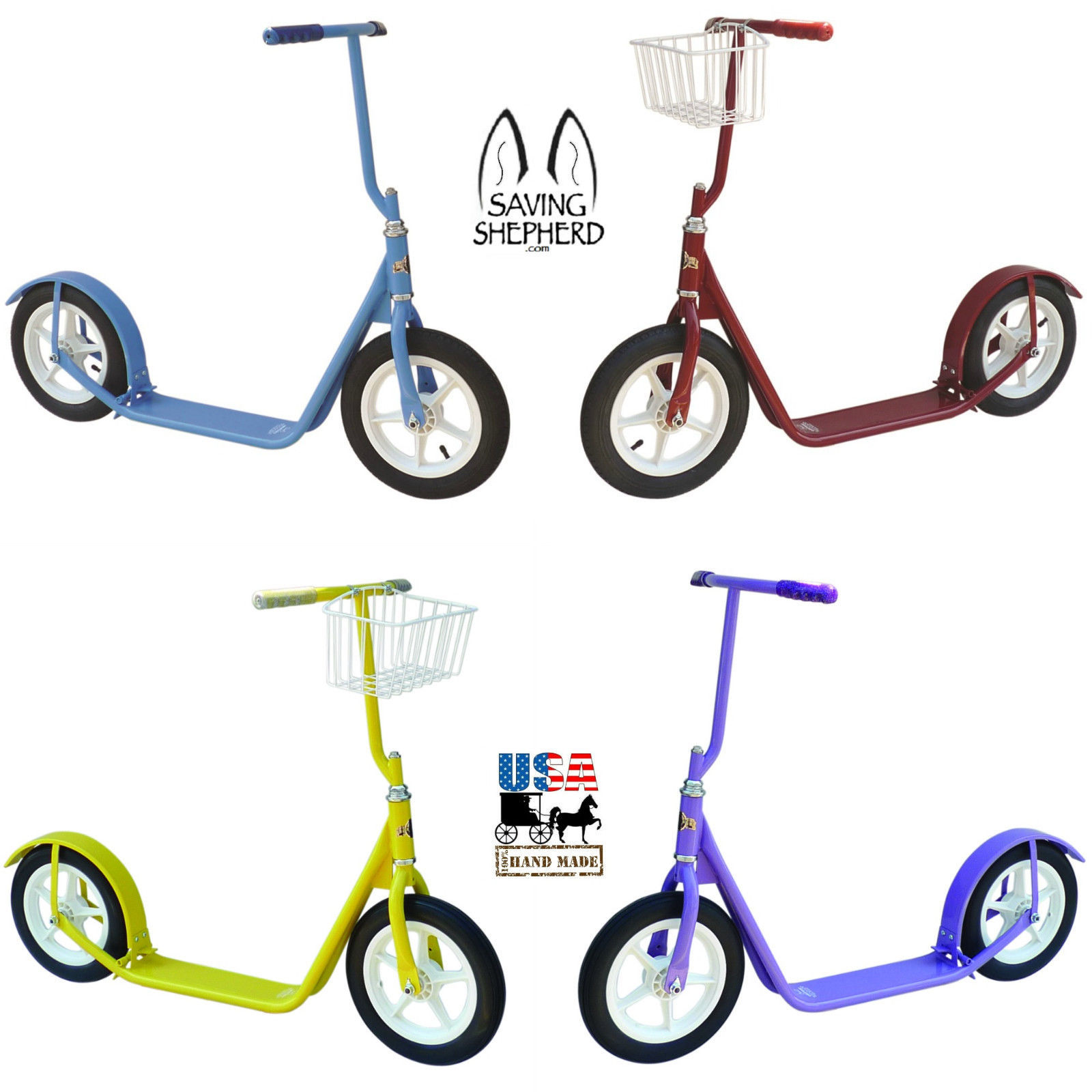 12&quot; CHILDRENS SCOOTER - PURPLE - Child Kick Foot Bike w/ Basket &amp; Brake ... - $309.97