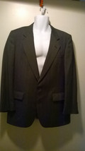 Strawbridge &amp; Clothier Pierre Cardin Mens Suit Jacket Vintage Dark Gray Stipes - £22.90 GBP