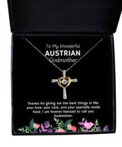 Austrian Godmother Necklace Gifts - To My Wonderful Godmother - Cross Pendant  - £40.02 GBP