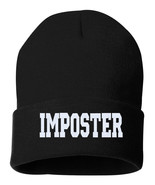 IMPOSTER Embroidered Cuffed Beanie Hat, Embroidered Gift, Winter Hat - €13,68 EUR