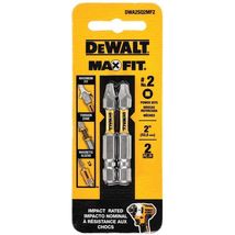 DeWalt Max Fit Square #2 X 2 in. L Screwdriver Bit Set Steel 2 pk - $7.95