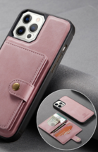 Magnetic Leather Wallet Flip back Case for iPhone 12 Mini 11 Pro XS Max XR X - £34.31 GBP
