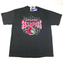 NEW Vintage Ottawa Senators T Shirt Mens 2XL Black Cotton NHL 1993 Single Stitch - $18.69