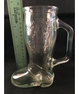 Vtg Glass Boot Beer Drinking Mug Frankenmuth Michigan Bavarian Inn 1970&#39;... - $9.49