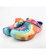 Crocs Bistro Graphic Clog Size M 13 Tie Dye Rainbow Shoes New With Tags - $54.82 CAD