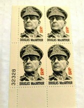 Scott #1424 General Douglas MacArthur Block of 4 Vintage US Stamps 6 cents 1971 - £2.34 GBP