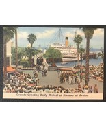 Early Image Of The Steamship SS Avalon Arriving at Catalina Island - £2.74 GBP