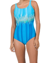 Gottex Essentials Moroccan Sky Blue Mastectomy High Neck One Piece Swimsuit US12 - £38.48 GBP