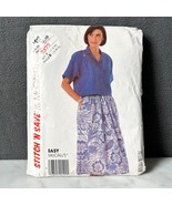 McCall&#39;s Easy Buttoned Shirt &amp; Gathered Skirt Sewing Pattern 2575 Misses... - $13.25 CAD