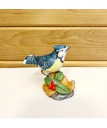 Blue Jay Whitehall Society Porcelain Figurine Vintage LN Bird Collectible - $653.58 MXN