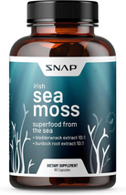 Organic Irish Sea Moss Capsules Thyroid Support Bladderwrack, Burdock Root 60ct! - £31.08 GBP