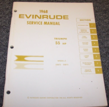 1968 Evinrude Triumph 55 HP 55HP Service Shop Repair Manual OEM 55872 55873 - £51.94 GBP