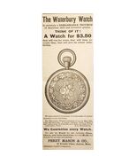 Waterbury Watch 1885 Advertisement Victorian Perry Mason Jewelry ADBN1A19 - $366.69 MXN