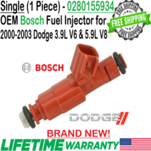 NEW OEM Bosch x1 Fuel Injector for 2000, 2001, 2002, 2003 Dodge Ram 1500 5.9L V8 - £63.11 GBP