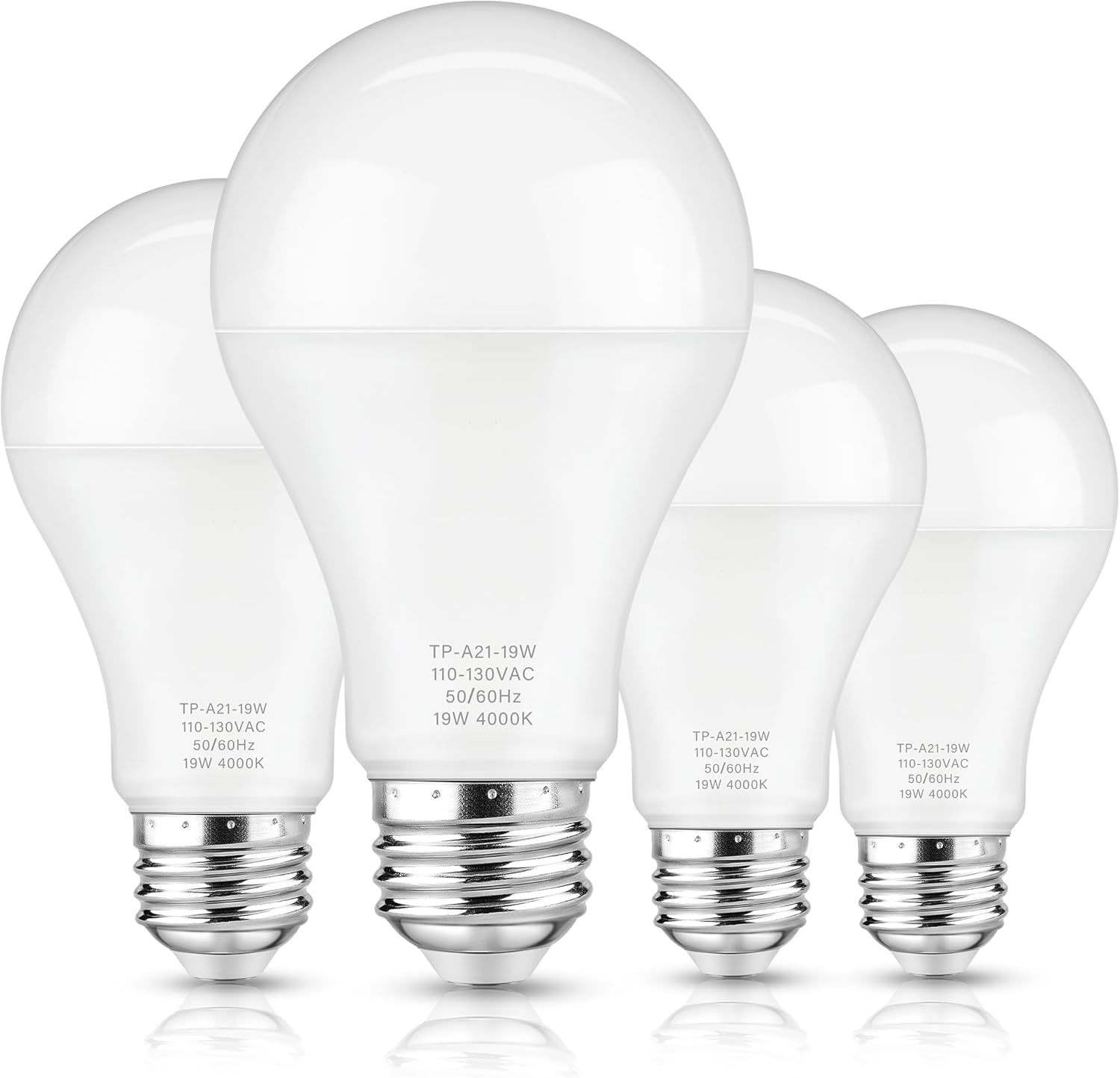 A21 Led Light Bulbs, 150 Watt Equivalent, Neutral White 4000K, 2600Lm, E... - $39.95