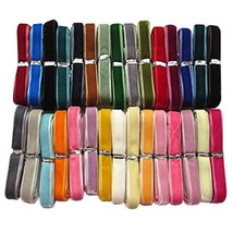 30 Yards 3/8&quot; Velvet Ribbon Total 30 Colors Assorted Lots Bulk (Multicol... - £20.45 GBP