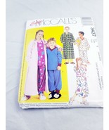 Easy McCall&#39;s XS-SmChildren&#39;s Robe,Nightshirt,Top,&amp; Pull On Pants Sewing... - $5.99