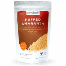 powbab Puffed Amaranth - 100% Organic Amaranth Puffs, Popped, Unsweetene... - $18.80