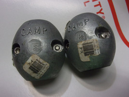 PAIR Camp 1-1/8&quot; Zinc Saltwater Zink Anode X-4 Shaft  2 each - $58.41