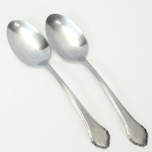 Oneida Summer Mist Autumn Glow Serving Spoons Rogers 8 1/4&quot; Stainless Lot of 2 - £11.54 GBP