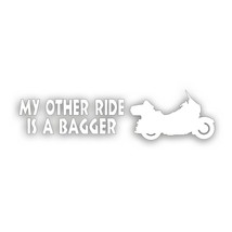 My Other Ride Is A Bagger Decal Sticker fits Harley touring Shadow motor... - $9.93