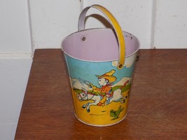 Vintage J Chein Cowboy &amp; Indians Sand Pail - $60.99 CAD