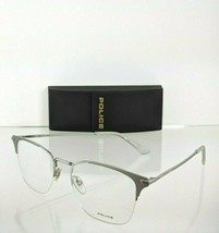 Brand New Authentic Police Eyeglasses Highway 6 VPL 565 Col. 0628 Silver Frame - £64.08 GBP