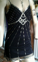 gorgeous stunning sequinned top gatsbey flapper steampunk goth - $31.59