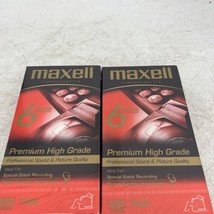 Maxell HGX-Gold Premium High Grade T-120 6 Hour VHS Lot of 2 Factory Sealed NEW - £8.52 GBP