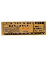 Philadelphia Transportation Company EXCHANGE Ticket Market Frankford  - £13.93 GBP