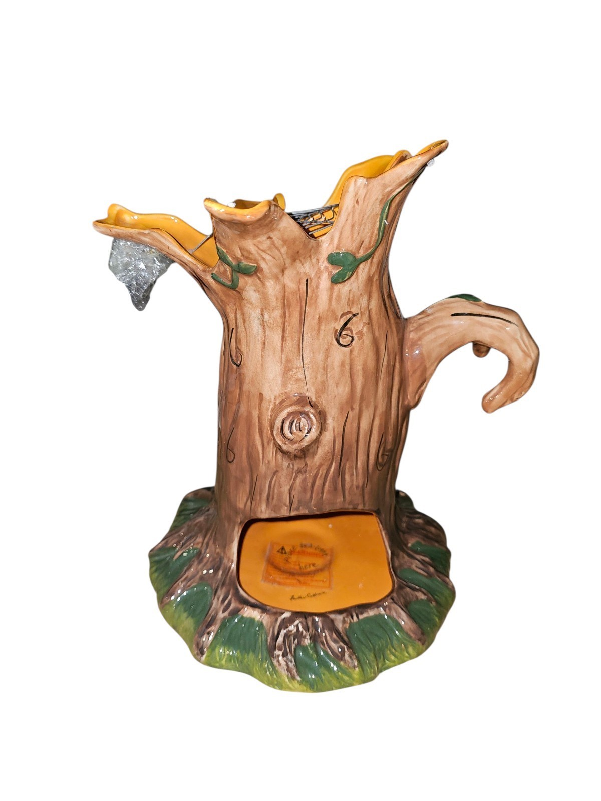 Cracker Barrel Large Halloween Haunted Tree Candle Holder Luminary 12" T Ceramic Item image 2