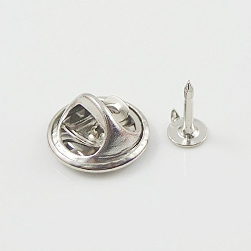 Bluemoona 100 Sets - Brass TIE Tac Tacks Butterfly with Clutch Findings Round Pi