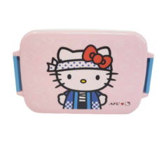 VINTAGE AFC SANRIO HELLO KITTY JAPAN SKATER LUNCH FOOD STORAGE CONTAINER... - $37.05