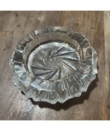 Vintage crystal pinwheel Ashtray Hand Cut Genuine Lead  Made In Western ... - $27.64 CAD