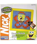 Nickelodeon Spongebob Squarepants Cross Stitch Picture with Patch &amp; Fram... - £11.85 GBP