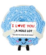 RQWZBCHX I Love You Donut Crochet Gift Long Distance Love Blue - $182.68 MXN