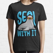  Seal With It Seals Sea Life Black Women Classic T-Shirt - $16.50