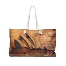 Personalised/Non-Personalised Weekender Bag, Opera House, Sydney, Carving look,  - £38.99 GBP
