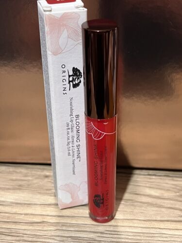Origins Blooming Shine Lip Glaze 04 Zinnia Zing 0.09oz Full Size New In Box - $14.75