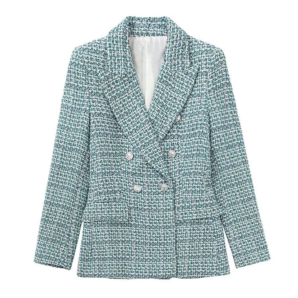 PB&amp;ZA  Women&#39;s Spring   Office Jacket Casual Blazer Retro Long Sleeve Pocket Wom - £180.30 GBP