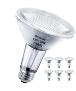6 Pack PAR30 Long Neck Flood Light 39W 39 Watt with E26 Base 2800K Dimmable - $19.99