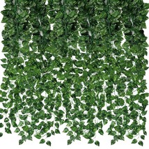 24 Pack 173Ft Artificial Ivy Greenery Garland, Fake Vines Hanging Plants Backdro - £25.27 GBP