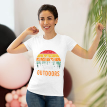 Ladies Triblend Tee: Retro Sunset Mountains, Great Outdoors, Nature, Vintage Vib - £20.24 GBP+