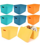 Hoolerry 8 Pieces Colorful Storage Bins, Multi-Colored,16.1 X 12.0 X 9.7... - $135.99