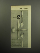 1957 Lauffer Stainless Steel Flatware Advertisement - Design 2 - £13.82 GBP