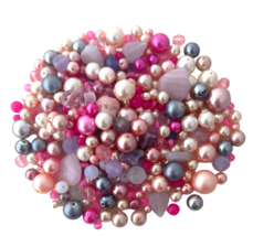 Crystals Pearls Beads Bulk 1/4 Lb Pound Czech Glass Fire Polished Cultura Mix - £12.66 GBP