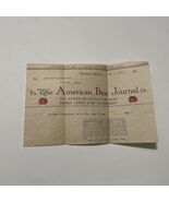 The American Bee Journal Receipt For Classified Ad 1919 Hamilton Illinois - $330.71 MXN